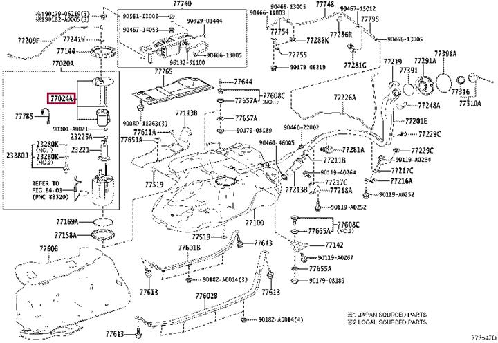 770240E091 Toyota Fuel pump