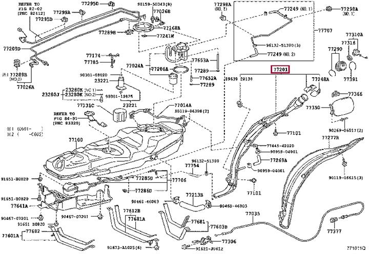 Toyota 77201-42183 PIPE SUB-ASSY, FUEL 7720142183 7720142183 Toyota PIPE SUB-ASSY, FUEL