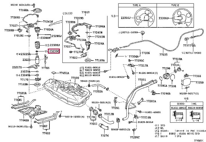 Toyota 23239-0D020 Gasket 232390D020 232390D020 Toyota Gasket