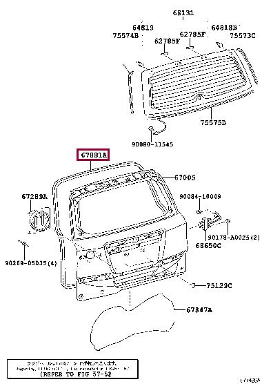 6788142050 Toyota Door seal