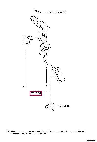 7801060090 Toyota Pedal