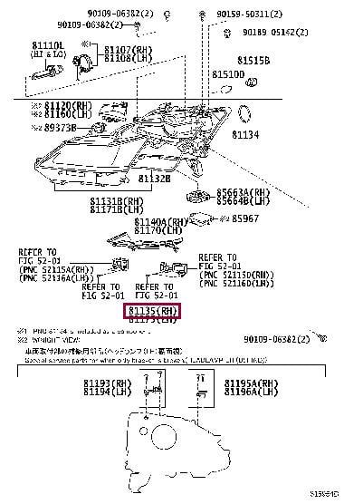 8114530G10 Toyota Headlamp