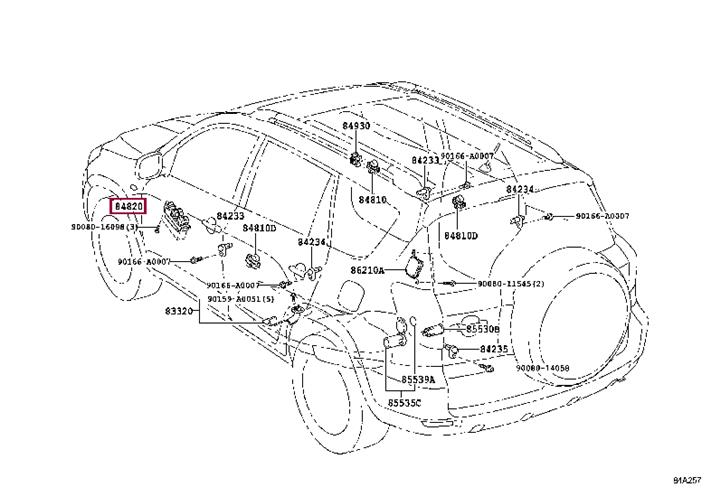 Toyota 84820-12520 Power window button 8482012520 8482012520 Toyota Power window button