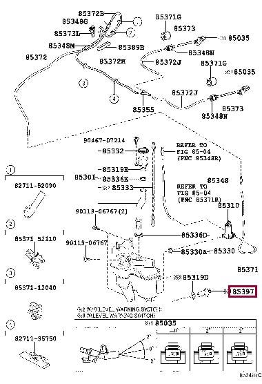 8539730400 Toyota Washer fluid level sensor