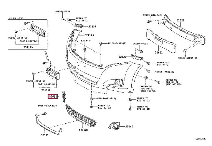 Toyota 52030-0T020 Bumper cover 520300T020