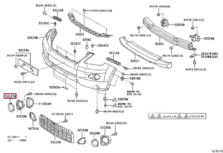 5212760050 Toyota Bumper cover