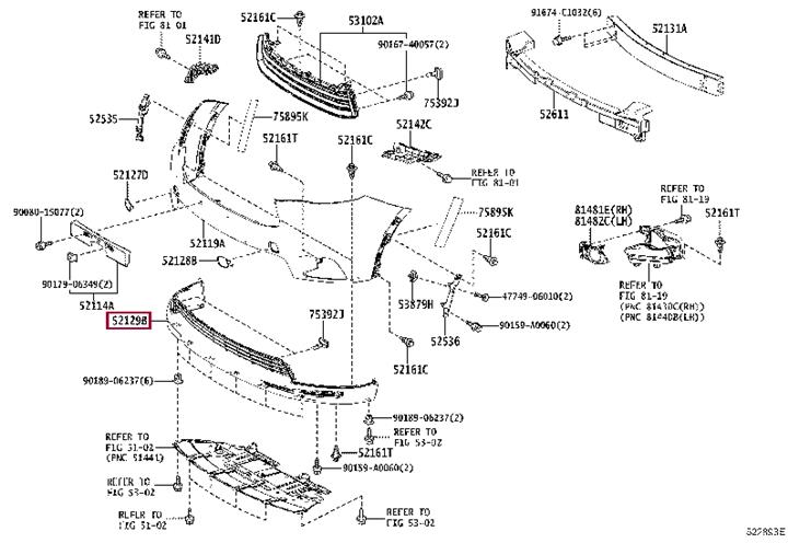 521290E010 Toyota Front bumper