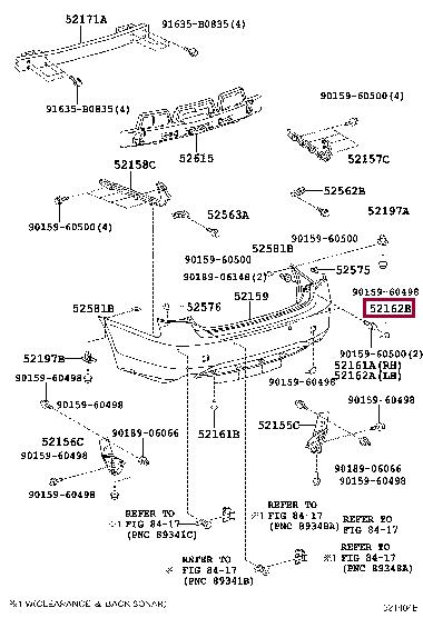 Bumper cover Toyota 52162-30906
