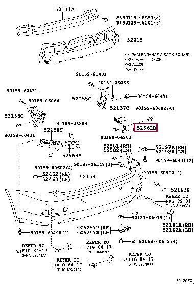 5256253010 Toyota Bracket bumper