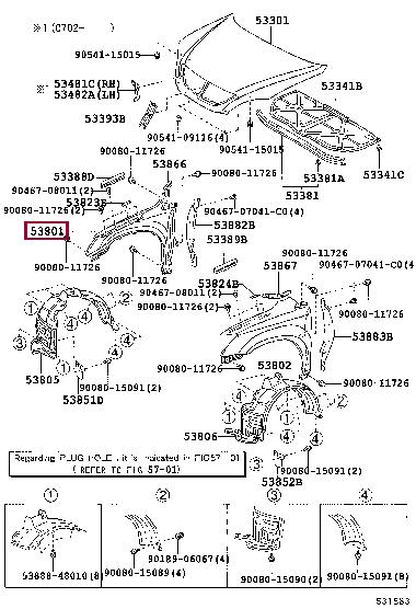 Buy Toyota 53801-0E010 at a low price in United Arab Emirates!