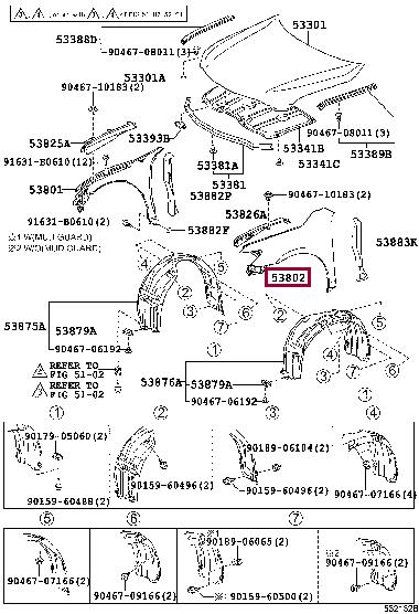 5380233160 Toyota Wing