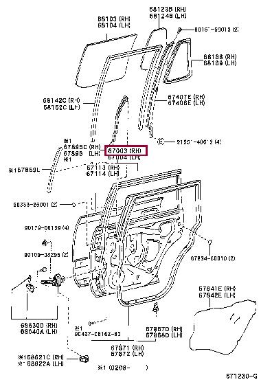 6700360390 Toyota Door back