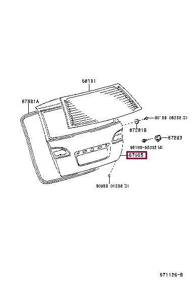 6700505070 Toyota Door back