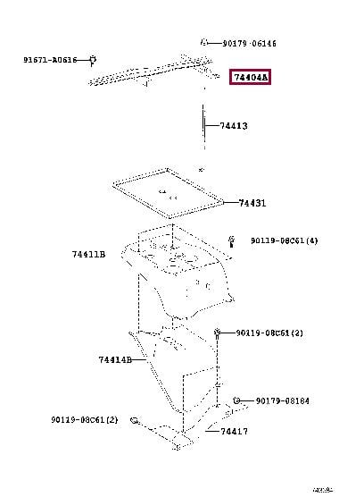 7440442190 Toyota Battery Mount