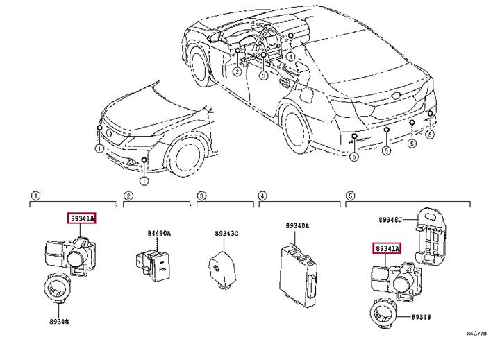 Toyota 89341-33210-B2 Parking sensor 8934133210B2