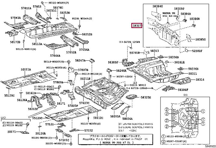 5830702370 Toyota PANEL SUB-ASSY, BODY