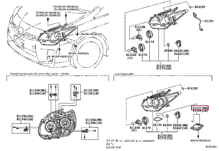 8110747290 Toyota Xenon Ignition Block