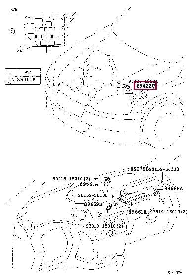 Coolant temperature sensor Toyota 89422-35010