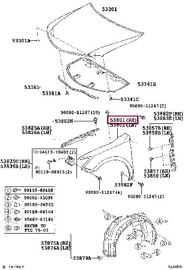 Buy Toyota 53811-06140 at a low price in United Arab Emirates!