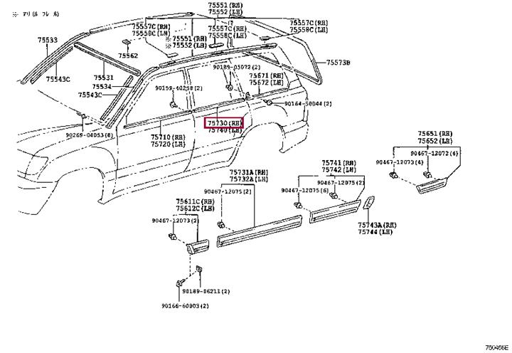 7573060041 Toyota Auto part