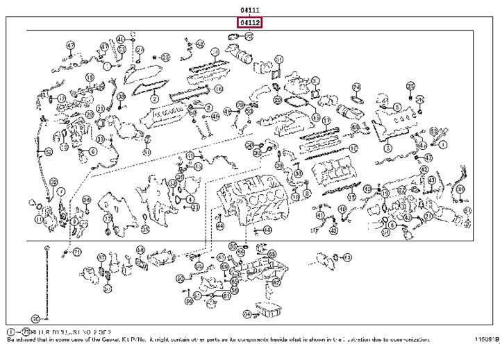 Top gasket Toyota Land Cruiser: 0411251042 Toyota Gasket Set, cylinder head