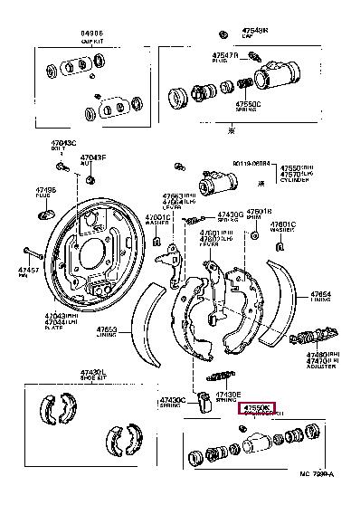 Toyota 04474-10032 Repair kit for brake cylinder 0447410032