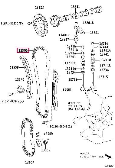 Toyota 13506-33030 Timing chain 1350633030