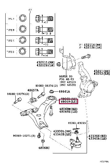 Toyota 4806906170 Auto part 4806906170