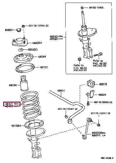 Coil springs Toyota Previa: 4813128150 Toyota Front coil spring