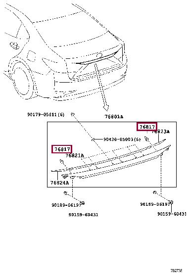 7681712070 Toyota Clip