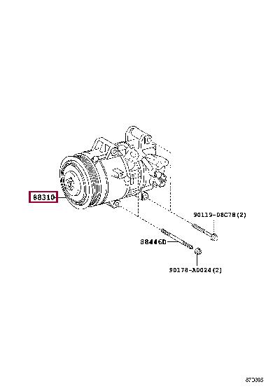 Toyota 88310-02850 A/C Compressor Pulley 8831002850 8831002850 Toyota A/C Compressor Pulley