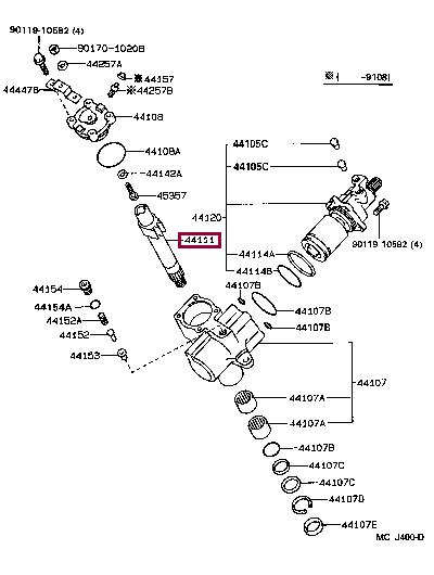 Toyota 44111-60030 Steering Gear 4411160030