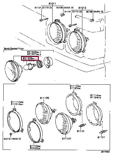 9098117008 Toyota Halogen lamp 12V