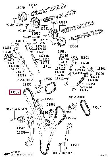 1350631050 Toyota Timing chain