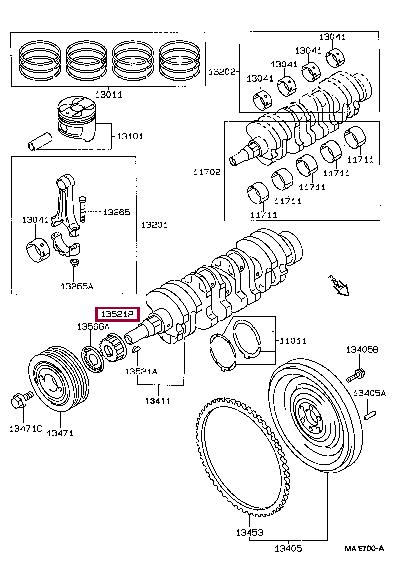 1352115020 Toyota Pulley crankshaft