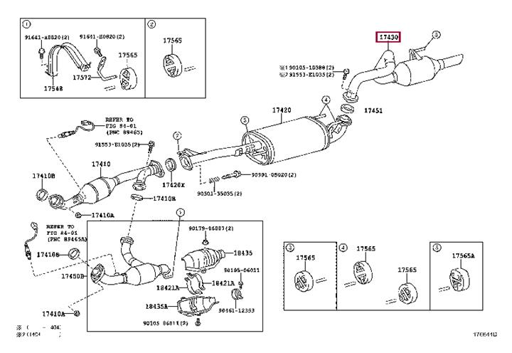 1743038630 Toyota Muffler assy