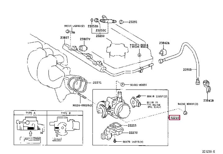 Toyota 22030-0D021 Body assy, throttle 220300D021