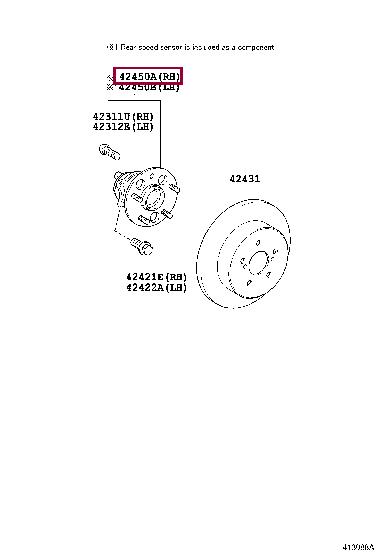Toyota 4245002130 Wheel bearing kit 4245002130