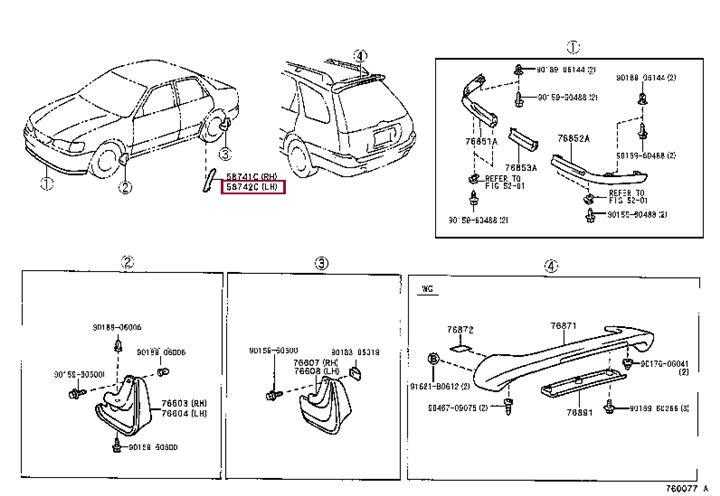 5874212120 Toyota PROTECTOR, QUARTER