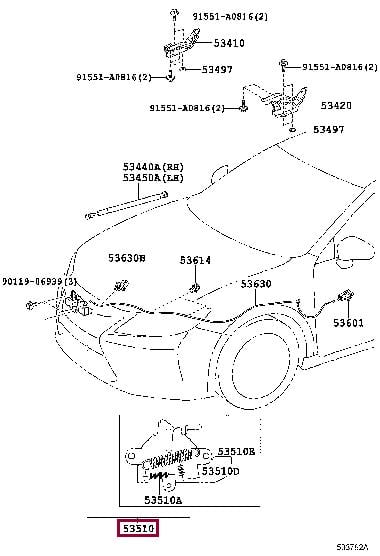 5351033400 Toyota Hood lock