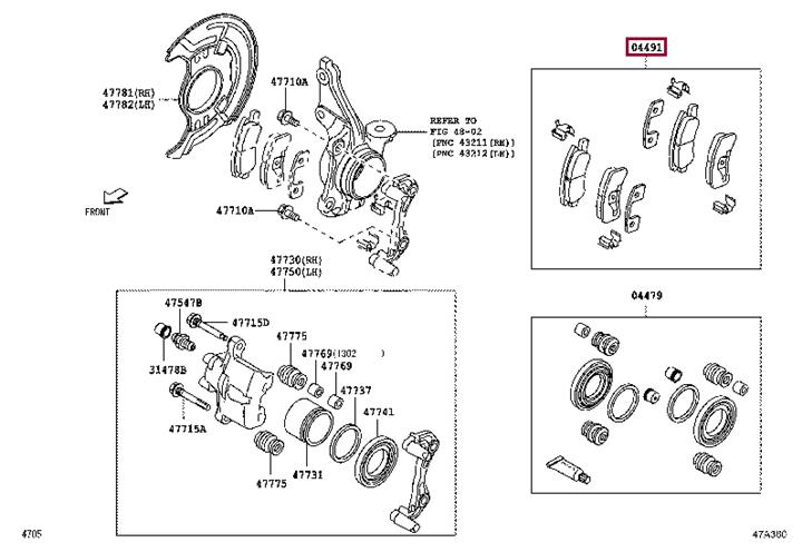 Toyota 04465-B2150 Brake Pad Set, disc brake 04465B2150
