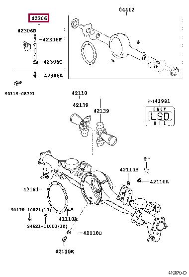 Toyota 42306-60140 Wheel bearing kit 4230660140