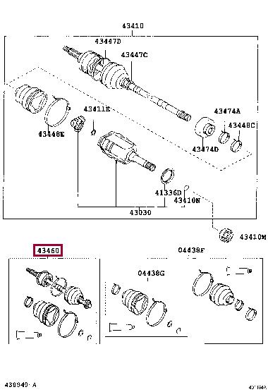 Toyota 43460-09P40 CV joint 4346009P40