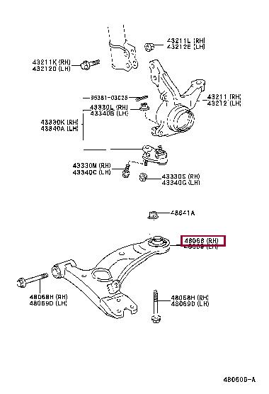 Rubber bushes Toyota OPA: 4806832081 Toyota Control arm bushing