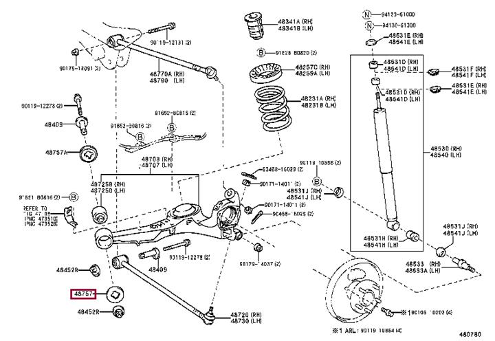 Toyota 48757-42011 Gasket 4875742011 4875742011 Toyota Gasket