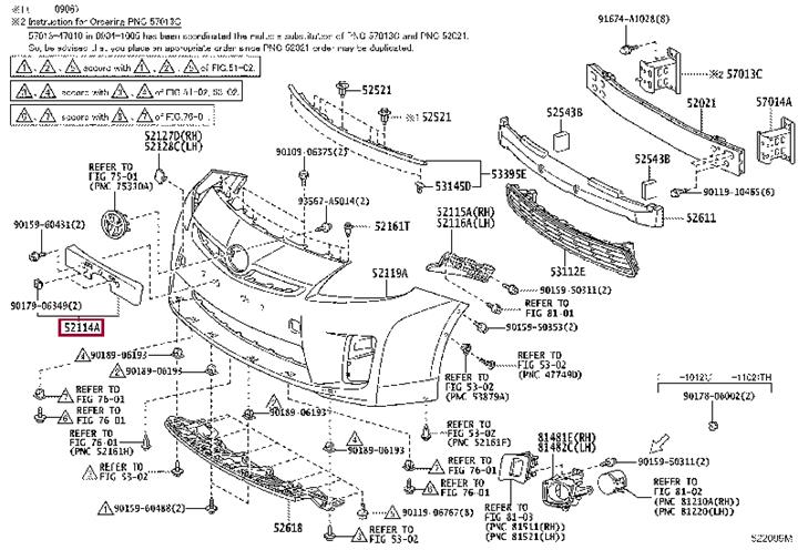 5211447140 Toyota Bracket bumper