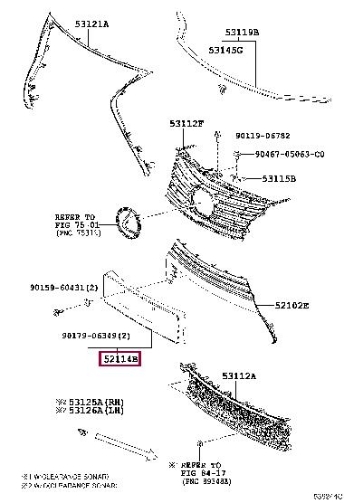 5211453280 Toyota Bracket bumper