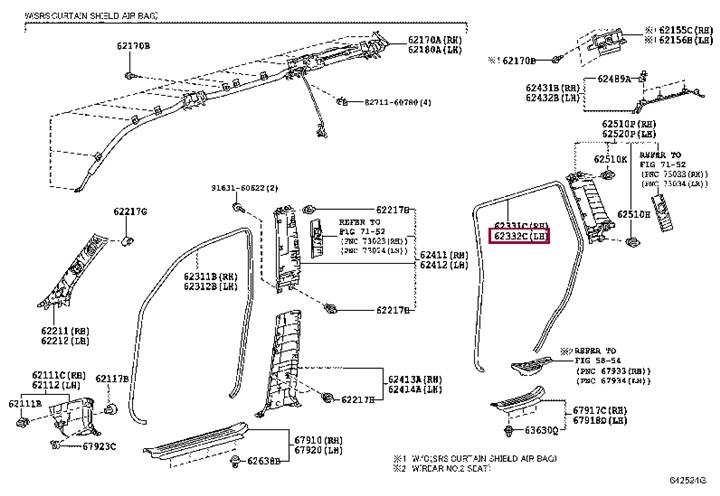 6233260090C0 Toyota Door seal