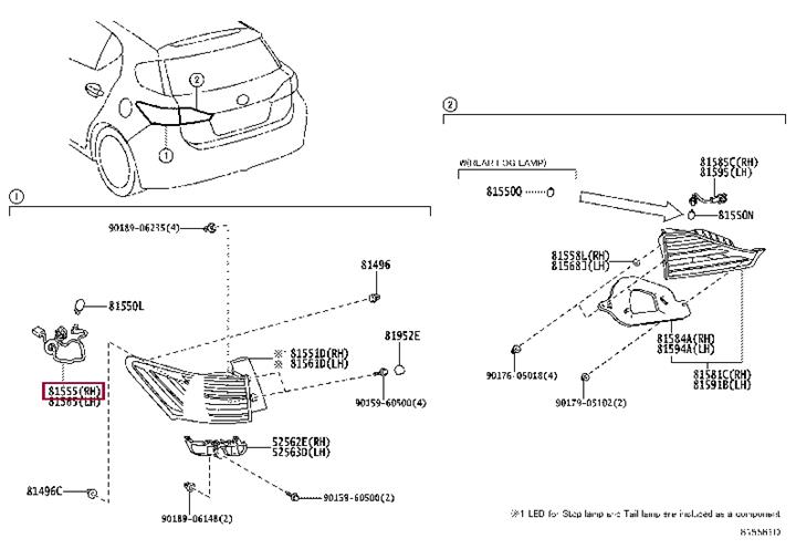 8155576020 Toyota FASSUNG M.KABELANSCH