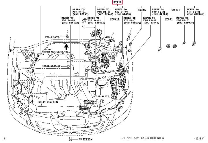 8211105A21 Toyota KABELBAUM MOTORRAUM